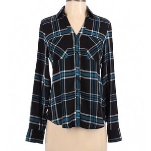 Express Plaid button up blouse